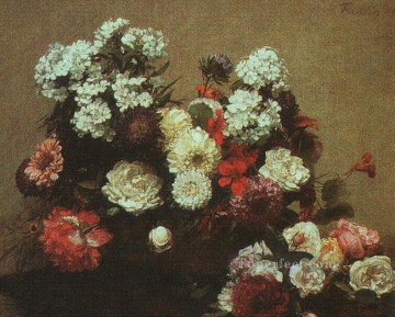  flores Decoraci%C3%B3n Paredes - Naturaleza muerta con flores 1881 pintor de flores Henri Fantin Latour